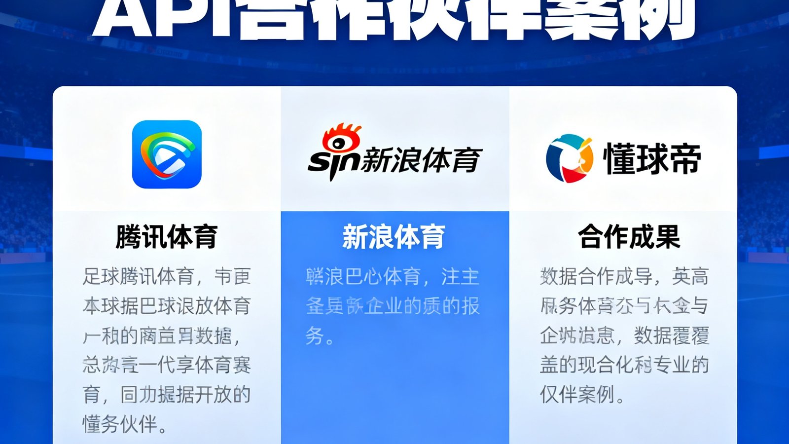 足球巴巴开放数据API合作伙伴案例,包括多家媒体